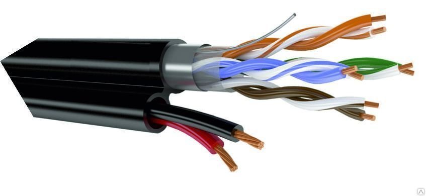 Кабель FTP 4 pair +2х0.75 внешний(200м) (мульти-кабель) Кабель FTP 4 pair +2х0.75 внешний(200м) (мульти-кабель)