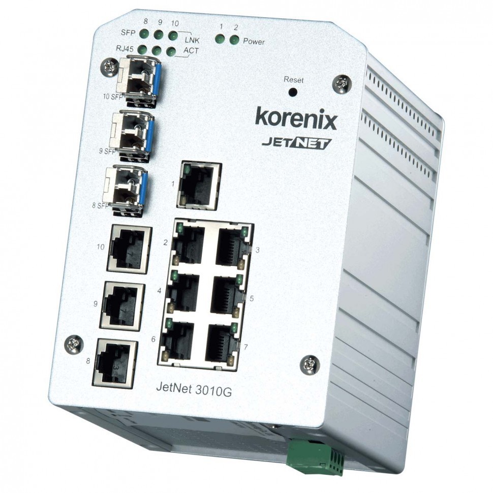 Коммутатор JetNet 3010G-W Korenix Промыш. неуправл. Gigabit Ethernet 7 х 10/100 Base-TX в Уссурийске