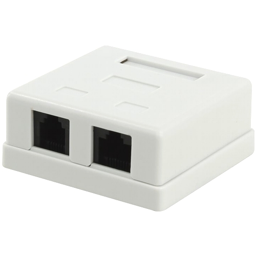 Комбинированная розетка накладная (Тел.+комп.) RJ-11+RJ-45