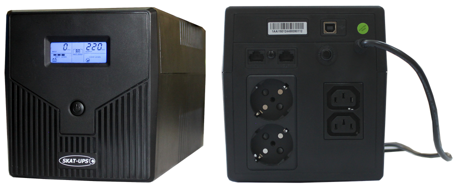 SKAT-UPS 1000/600 ИБП 220 В, 1000 ВА (600 Вт), встроенные АКБ 7 Ач, 2 шт, в Уссурийске