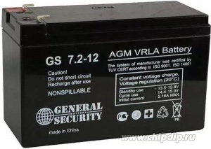 Аккумулятор GS 7, 2-12 (12V 7.2А/ч) в Уссурийске