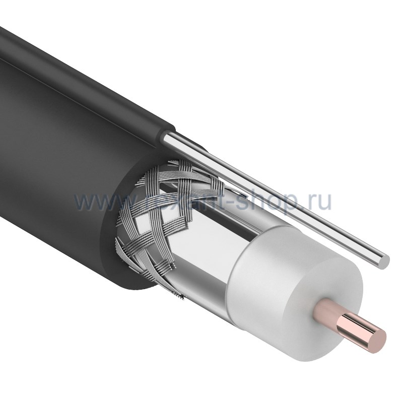 Кабель коаксиальный магистральный RG-11U, 75Ом, CCS/Al/Al 83% + ТРОС 1, 305м, OUTDOOR, черный REXANT (01-3021) Кабель коаксиальный магистральный RG-11U, 75Ом, CCS/Al/Al 83% + ТРОС 1, 305м, OUTDOOR, черный REXANT (01-3021)