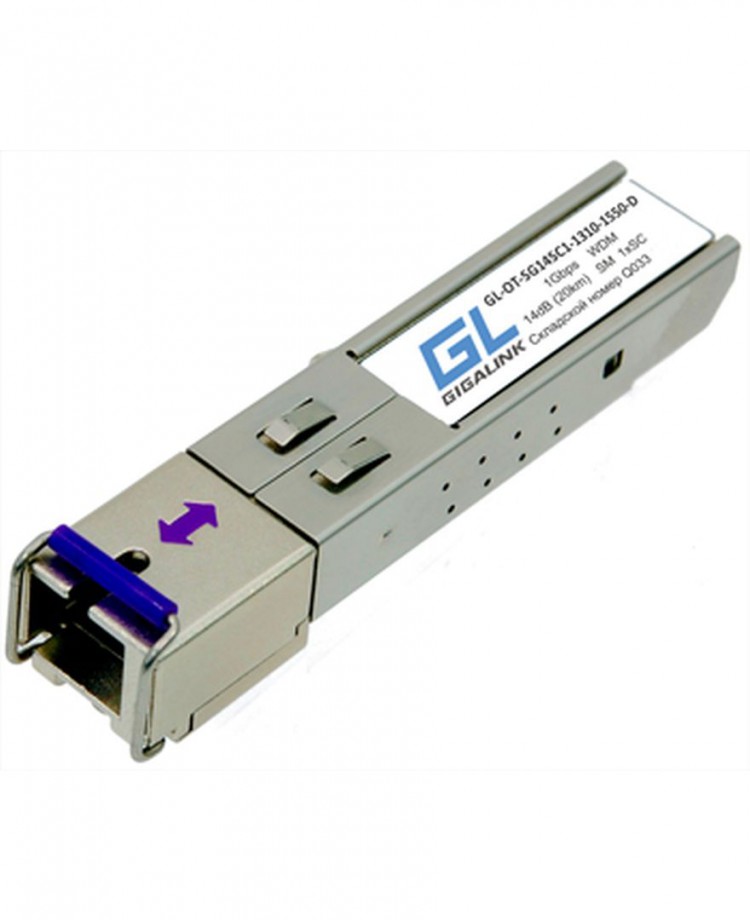 Модуль SFP GIGALINK WDM 1000BASE-LX одноволоконный, SM, TX1550/RX1310, DDM, SC, 3км в Уссурийске