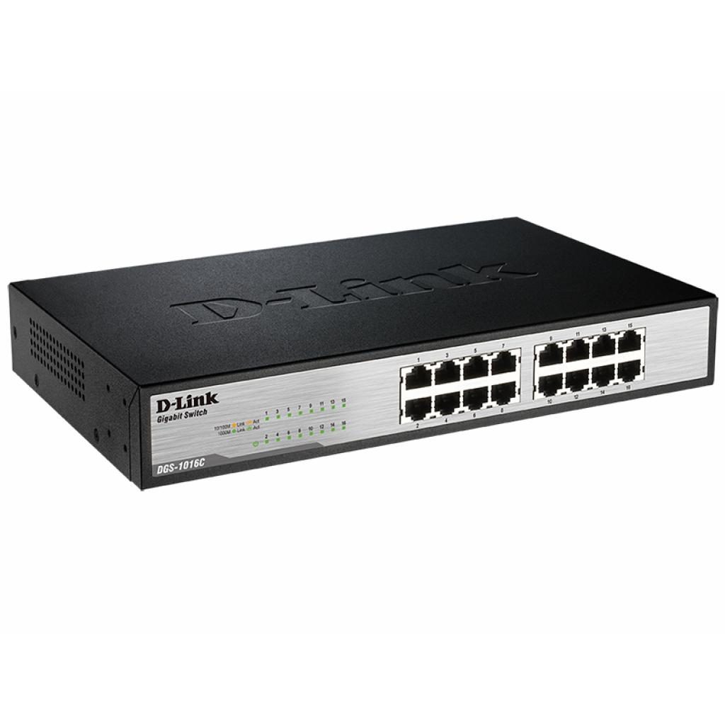 Коммутатор D-Link DES-1016C Неуправляемый коммутатор 10/100Base-TX и функцией энергосбережения в Уссурийске