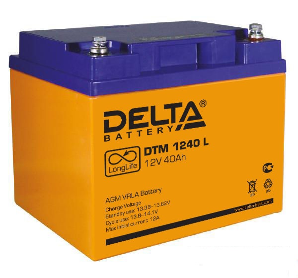 Аккумулятор Delta DTM 1240 L (40 А/ч 12V) в Уссурийске