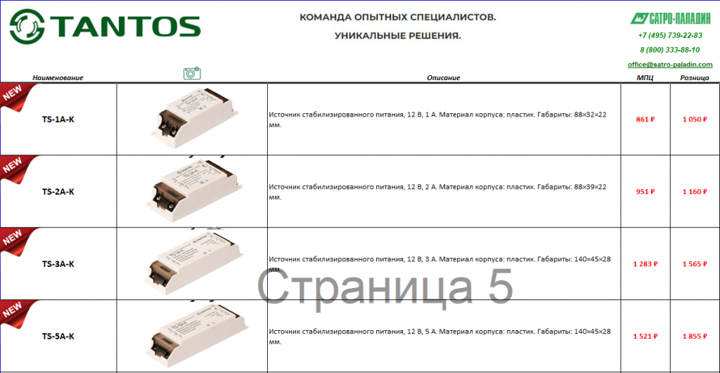 Стабилизированные блоки питания с винтовыми клеммниками